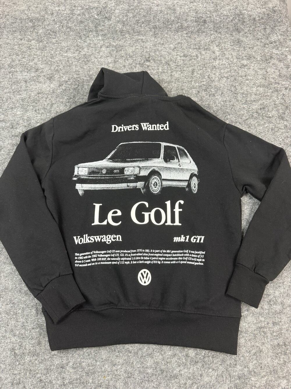 Volkswagen Golf Hoodie Mk1 GTI Mens Black Shirt Le Golf 1976-83 Licensed N69